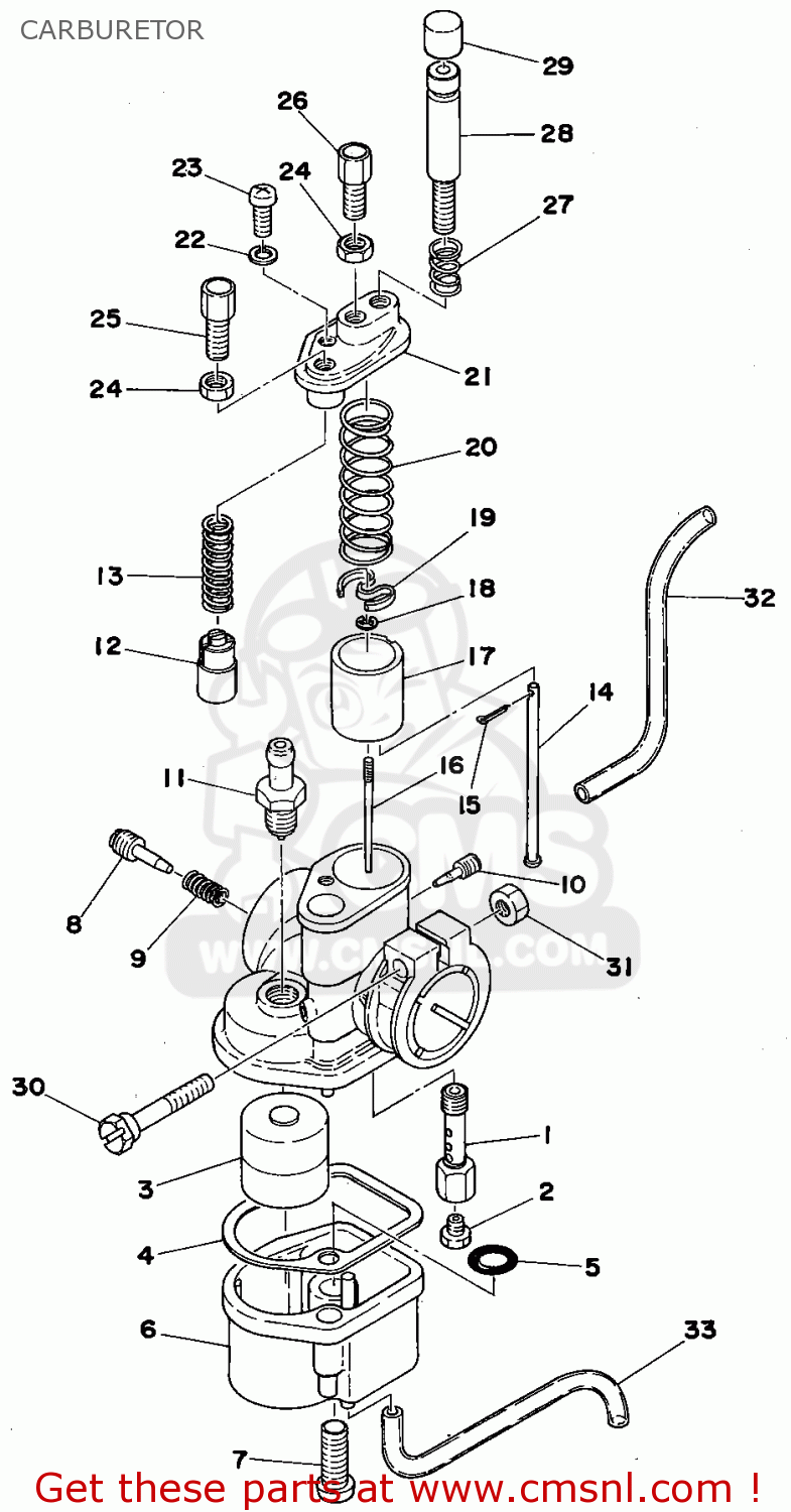 Yamaha FS1S 1975 SWEDEN TYPE 381 CARBURETOR - buy original CARBURETOR ...