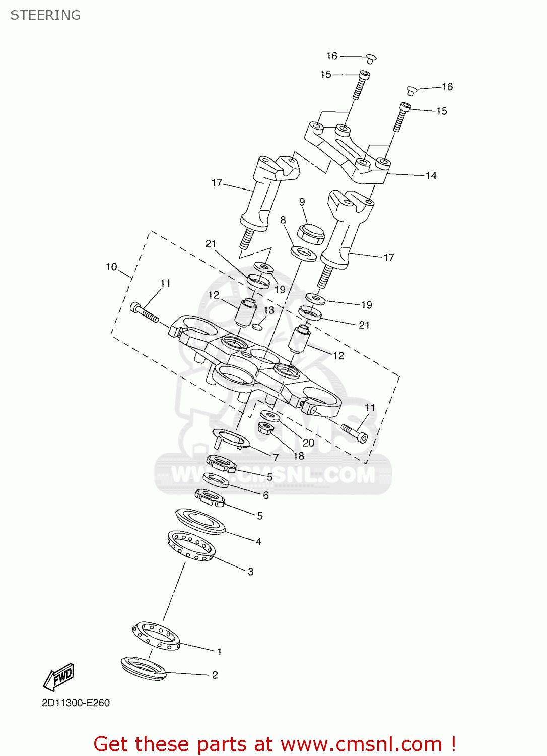 Yamaha FZ1N 2007 2D18 EUROPE 1F2D1351FA STEERING buy original