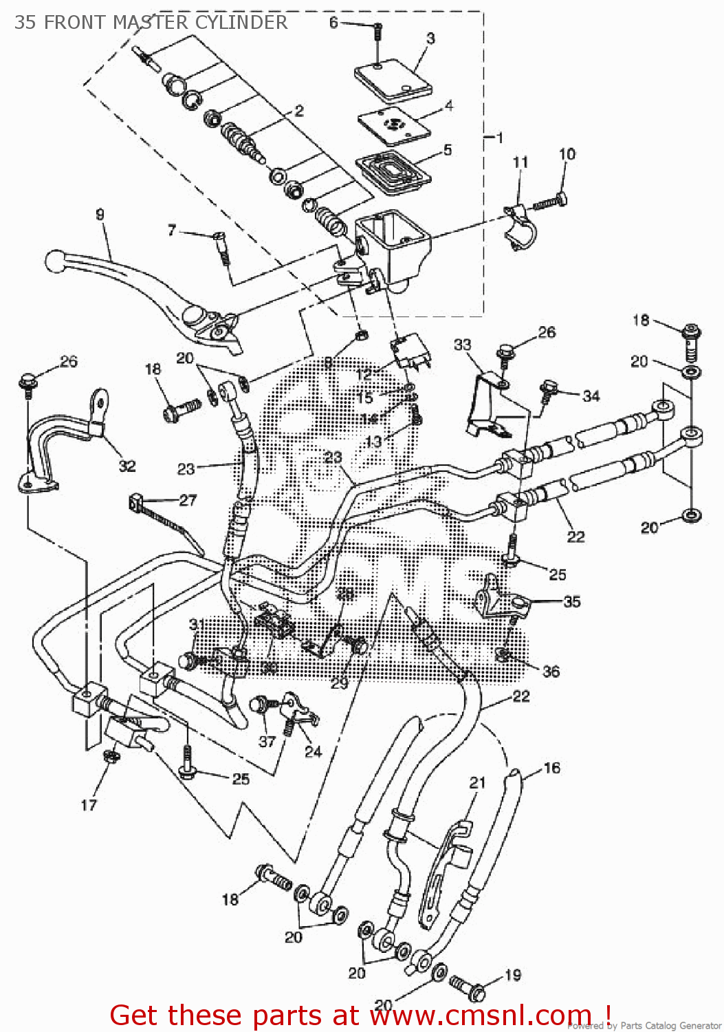Yamaha FZ1NA 2009 22C7 EUROPE FAZER 1H22C300EA 35 FRONT MASTER