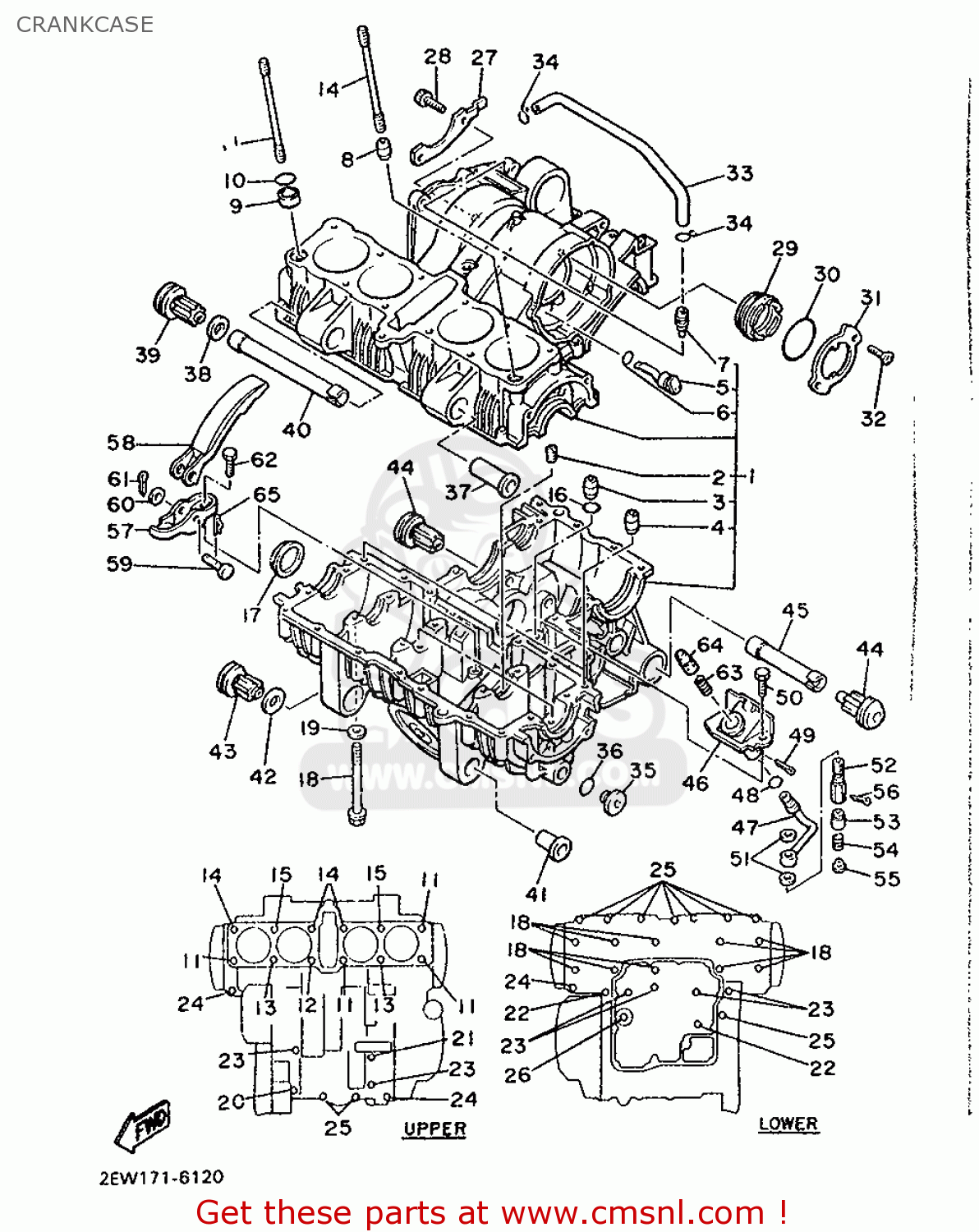 Yamaha FZ600 1986 2HW EUROPE 262HW-300E1 CRANKCASE - buy original ...