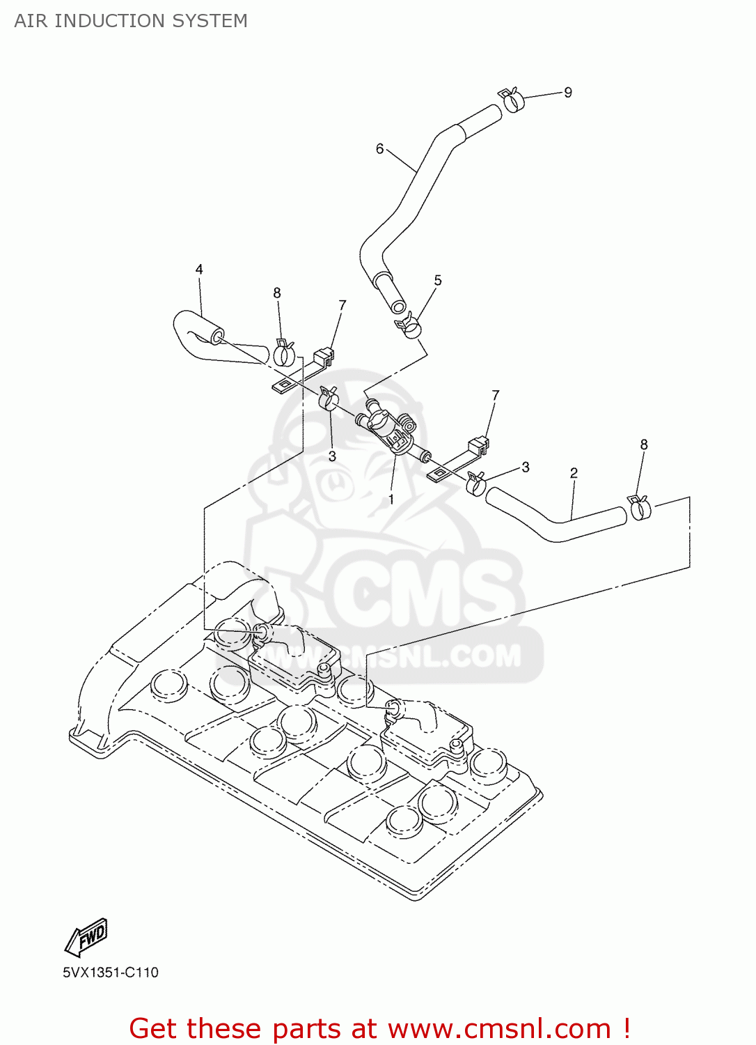 Yamaha FZ6-SHG 2008 4S86 EUROPE 1G4S8-352S1 AIR INDUCTION SYSTEM - buy ...
