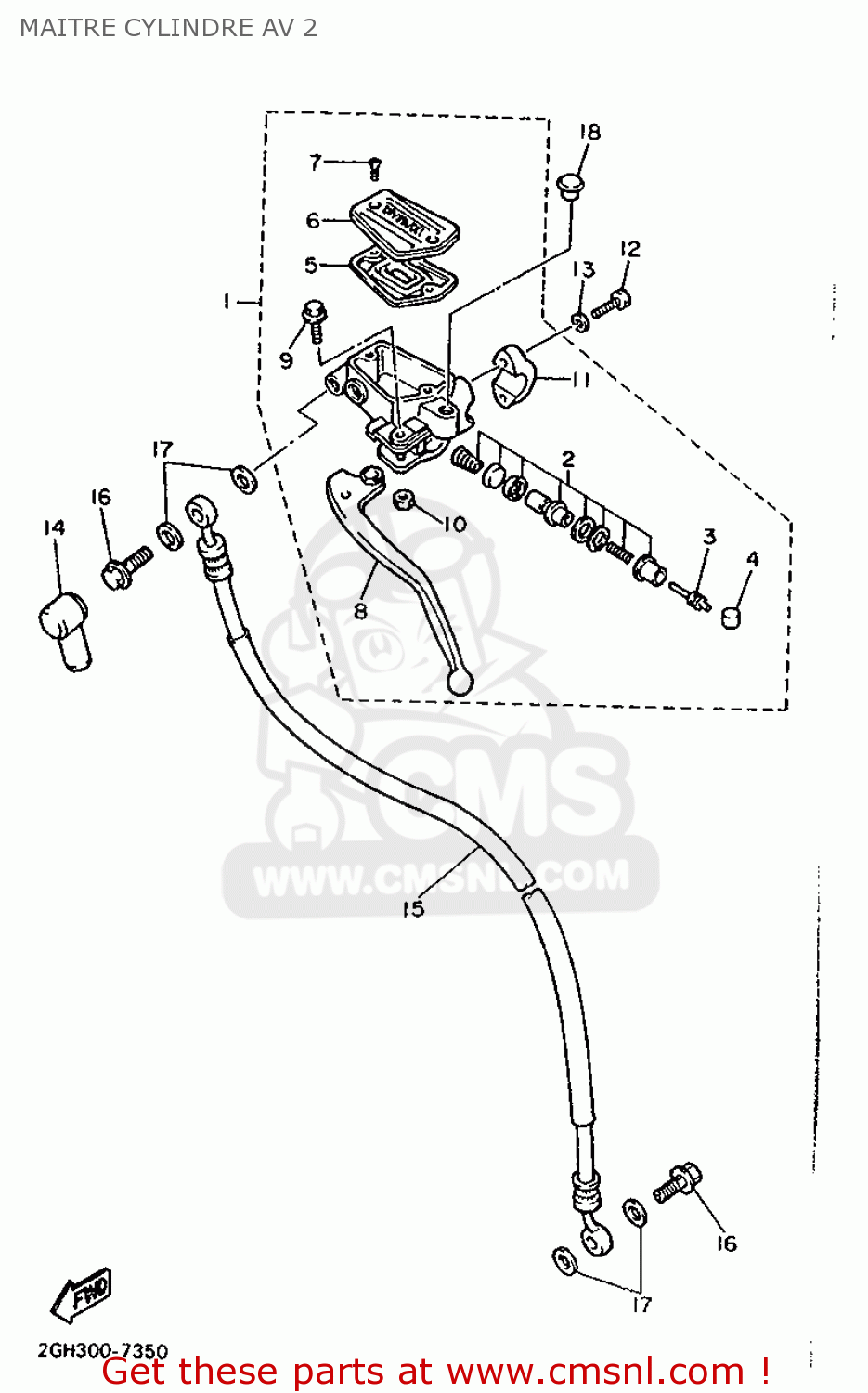 Yamaha FZR1000 1987 2LE FRANCE 272LE-351F3 MAITRE CYLINDRE AV 2 - buy ...