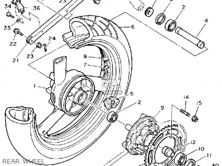 Yamaha FZR1000 1989 (K) USA parts lists and schematics