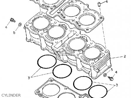 Yamaha FZR1000 1993 (P) USA parts lists and schematics