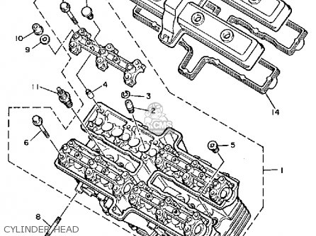 CYLINDER HEAD - FZR600C 1990 EXUP USA CALIFORNIA
