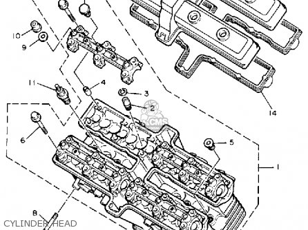 CYLINDER HEAD - FZR600R 1992 (N) USA