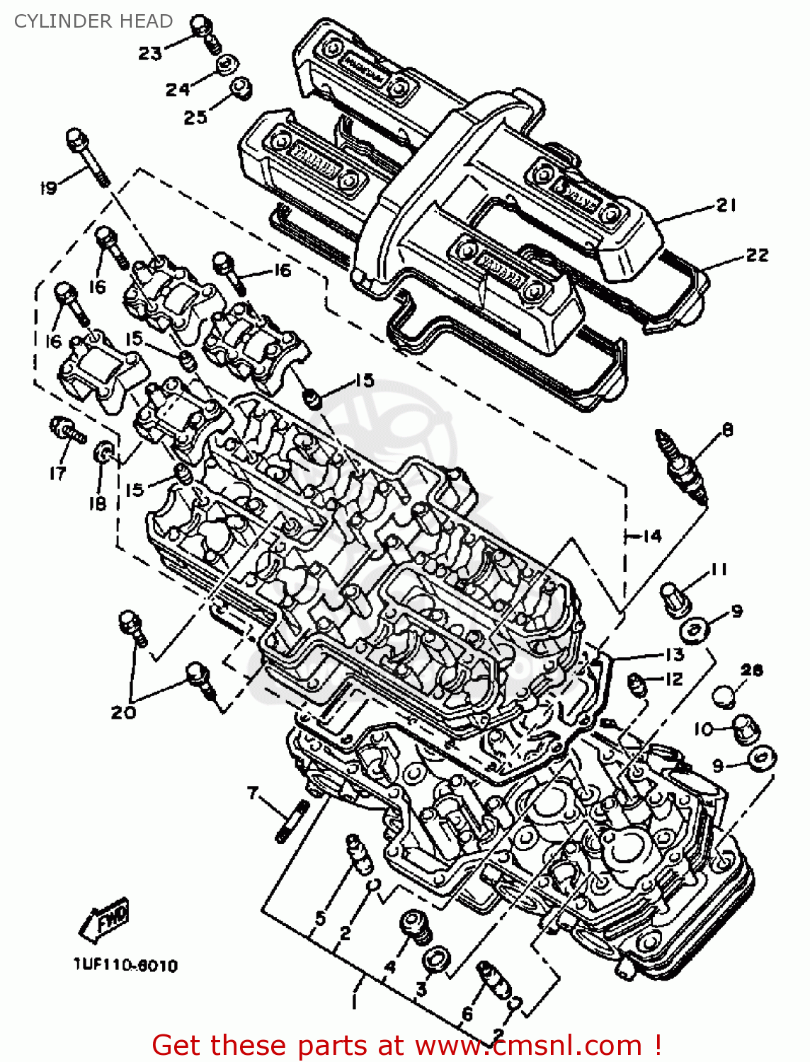 Yamaha FZX700 1986 FAZER USA CYLINDER HEAD - buy original CYLINDER HEAD ...