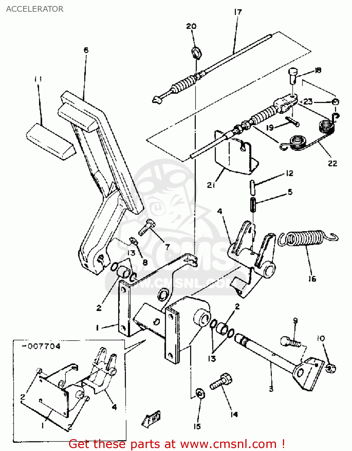 Yamaha G1A G1A1 GOLF CAR 19791980 ACCELERATOR buy original