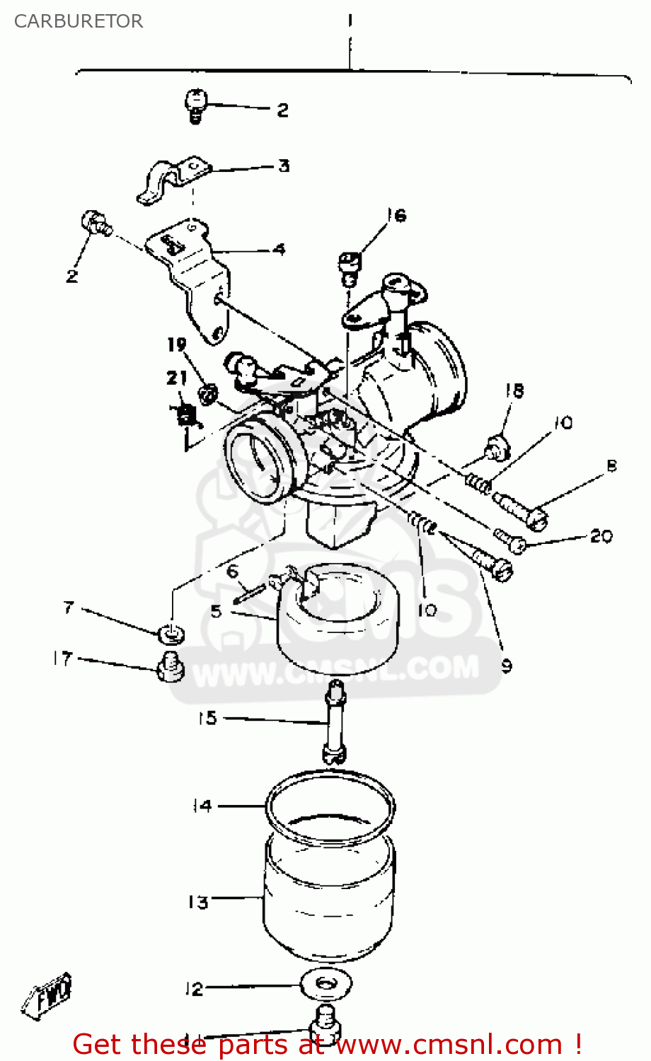 Yamaha G1-A2 GOLF CAR 1981 CARBURETOR - buy original ... golf cart wiring schematic 