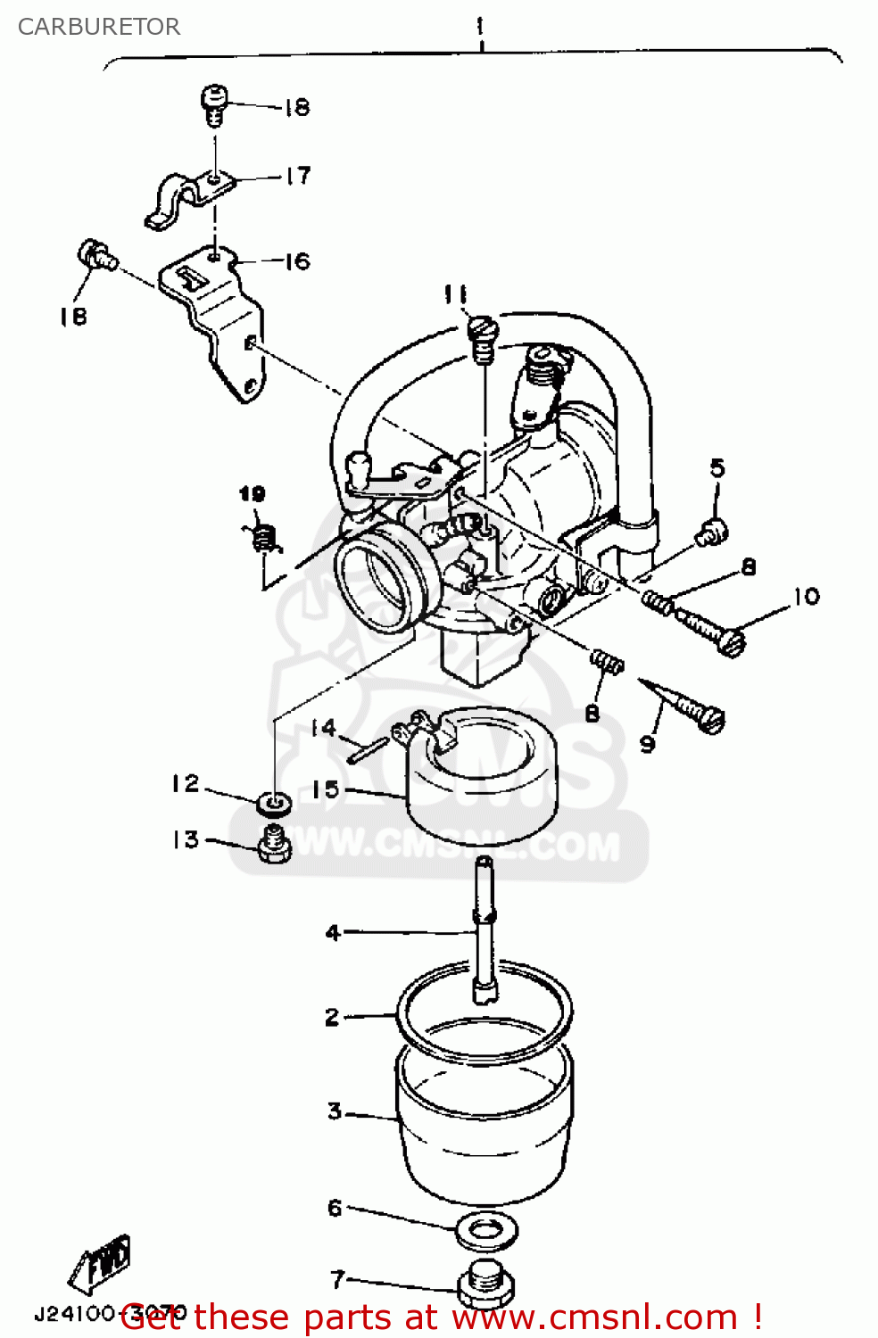 Yamaha G1-AM GOLF CAR 1985-1986 CARBURETOR - buy original CARBURETOR