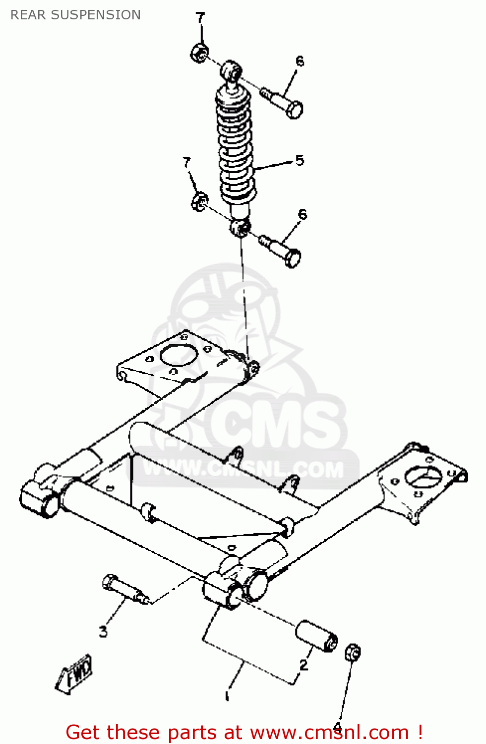 Yamaha G1E2 GOLF CAR 1981 REAR SUSPENSION buy original REAR