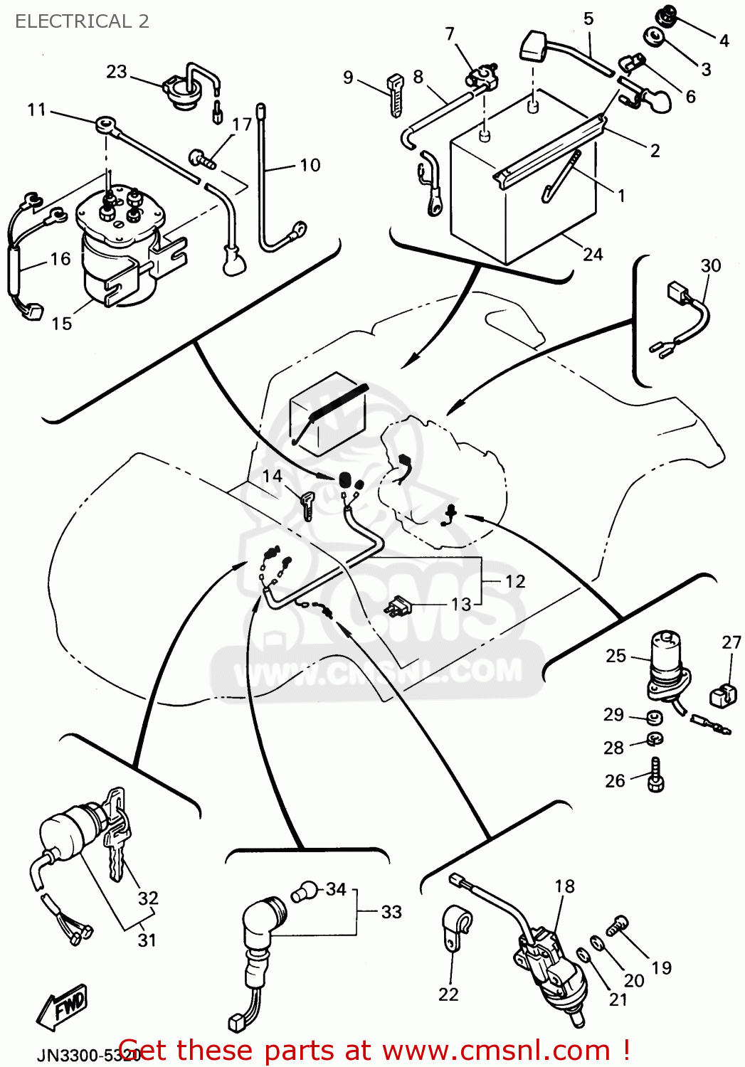 Yamaha G14-AM 1995 ELECTRICAL 2 - buy original ELECTRICAL 2 spares online