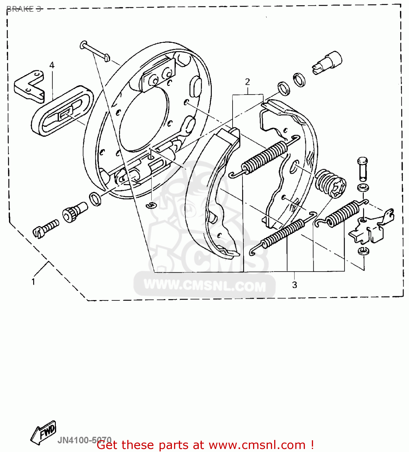 Yamaha G16AP/AR 1996/1997 BRAKE 3 buy original BRAKE 3 spares online