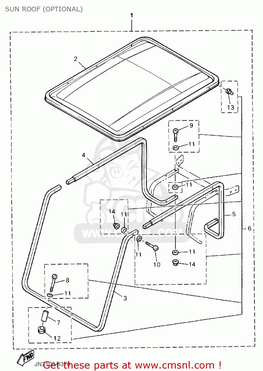 Yamaha G19-EP 1996 SUN ROOF (OPTIONAL) - buy original SUN ROOF