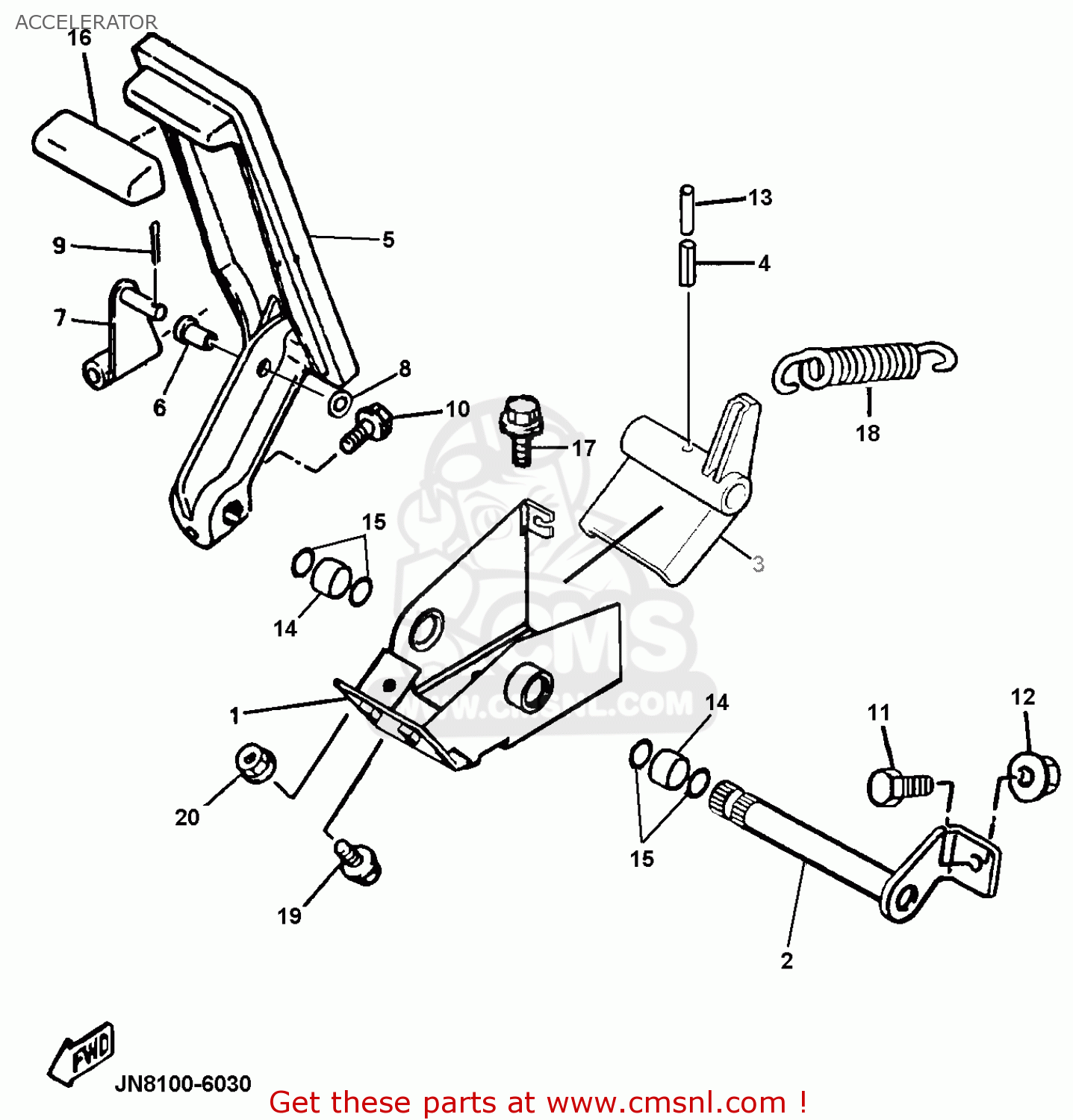 Yamaha G19-EP/ER 1996/1997 ACCELERATOR - buy original ACCELERATOR ...