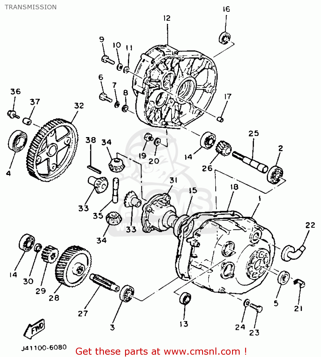 Yamaha G2-EB 1988 TRANSMISSION - buy original TRANSMISSION spares online