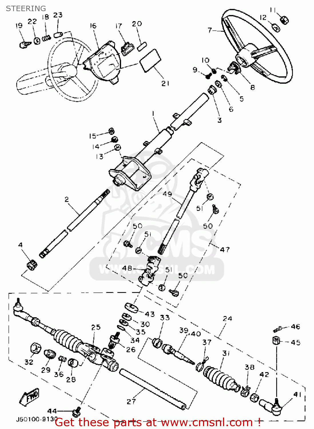 Yamaha G5-AH 1992 STEERING - buy original STEERING spares online