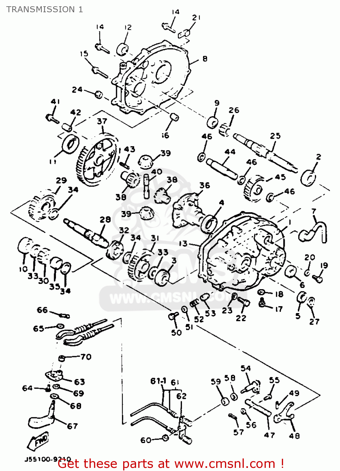 Yamaha G9-AH GOLF BUGGY 1992 TRANSMISSION 1 - buy original ... ezgo electric golf cart differential diagram 