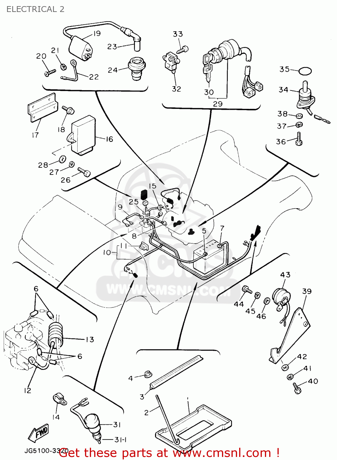 Yamaha G9AJ 1993 ELECTRICAL 2 buy original ELECTRICAL 2 spares online
