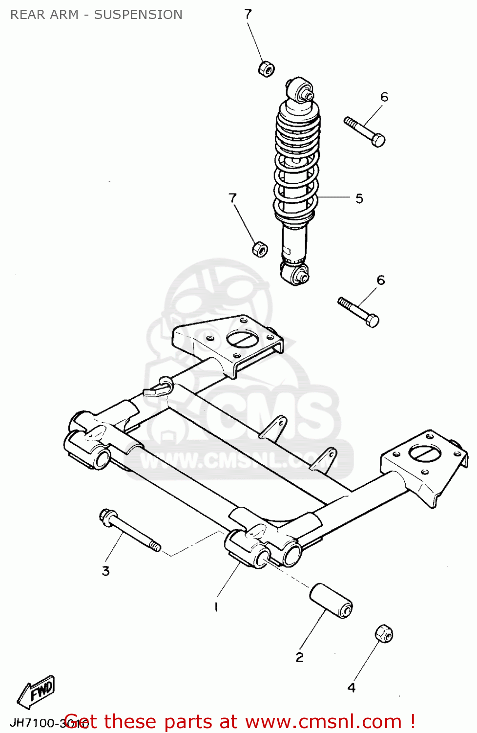 Yamaha G9EK 1994 REAR ARM SUSPENSION buy original REAR ARM