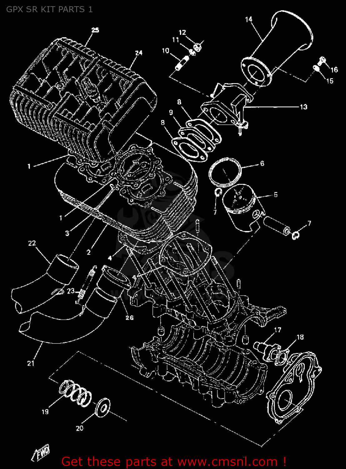 Yamaha GPX433G 1975 GPX SR KIT PARTS 1 buy original GPX SR KIT PARTS