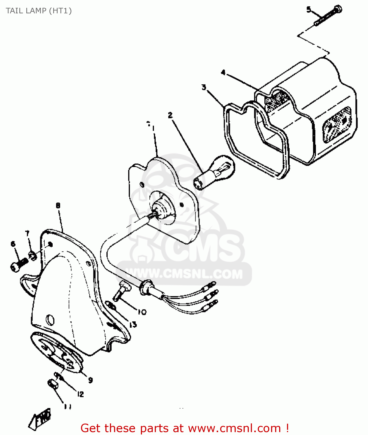 Yamaha HT1 1969 USA TAIL LAMP (HT1) - buy original TAIL LAMP (HT1 ...