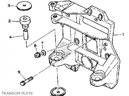 TRANSOM PLATE - INTER/DRIVE UNIT 1990