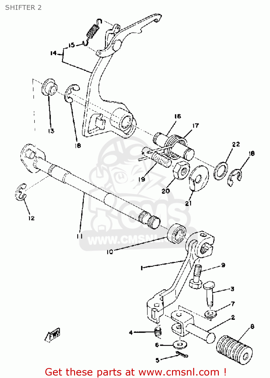 Yamaha IT175 1977 USA SHIFTER 2 buy original SHIFTER 2 spares online