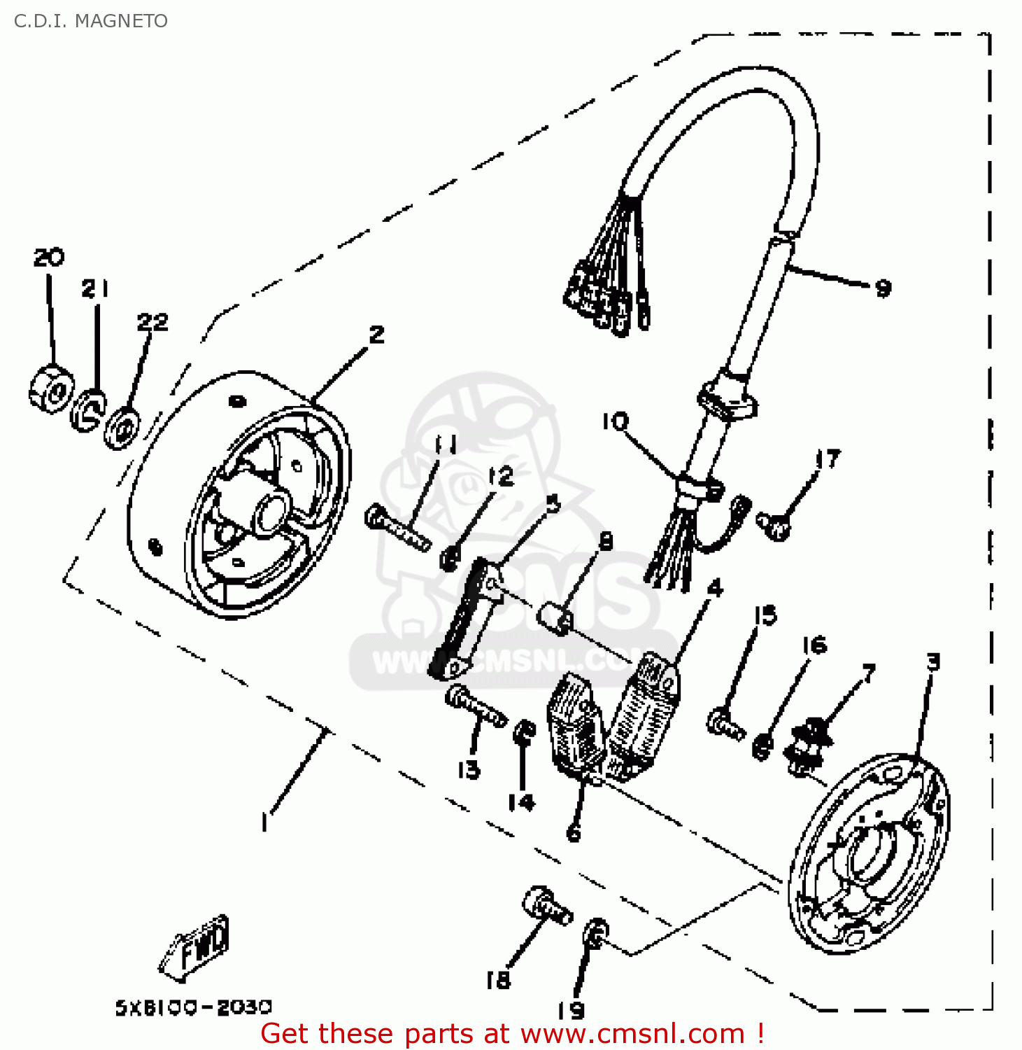 Yamaha IT175 1982 (C) USA CANADA C.D.I. buy original C.D.I. spares online