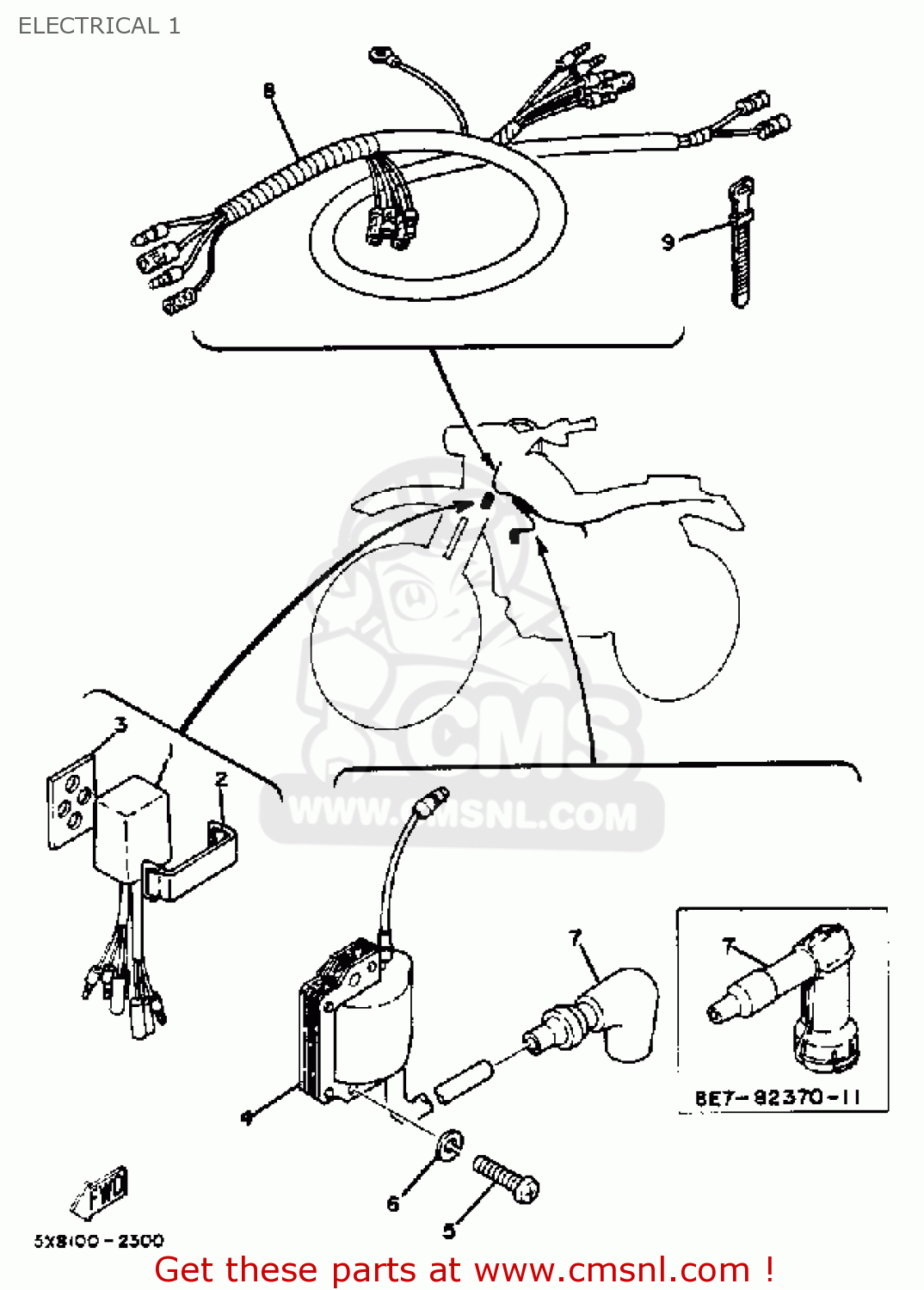 Yamaha IT175 1982 (C) USA CANADA ELECTRICAL 1 buy original ELECTRICAL 1 spares online