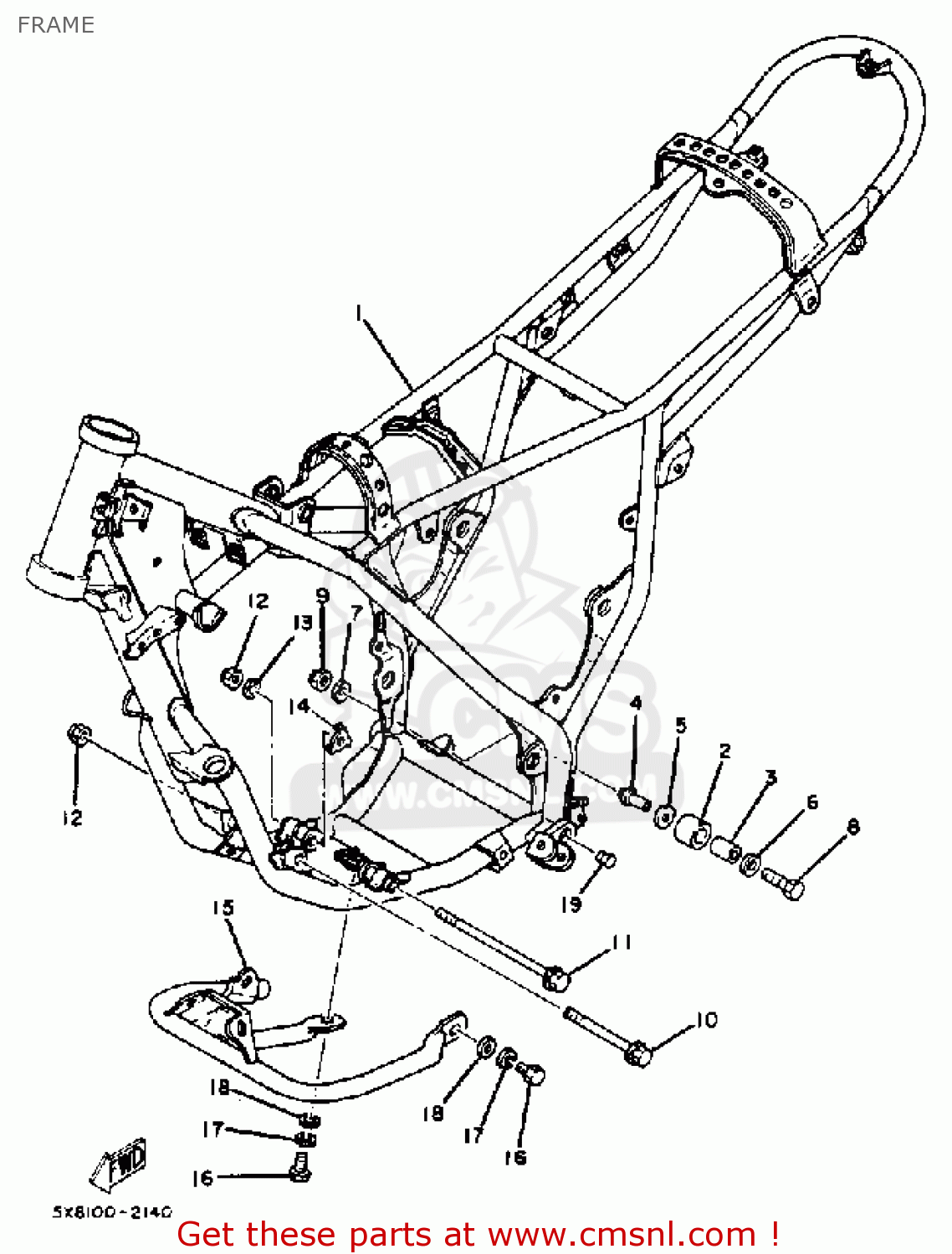 Yamaha IT175 1982 (C) USA CANADA FRAME - buy original FRAME spares online