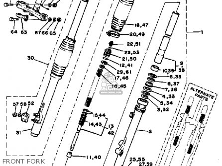 Yamaha IT175 1982 (C) USA CANADA parts lists and schematics