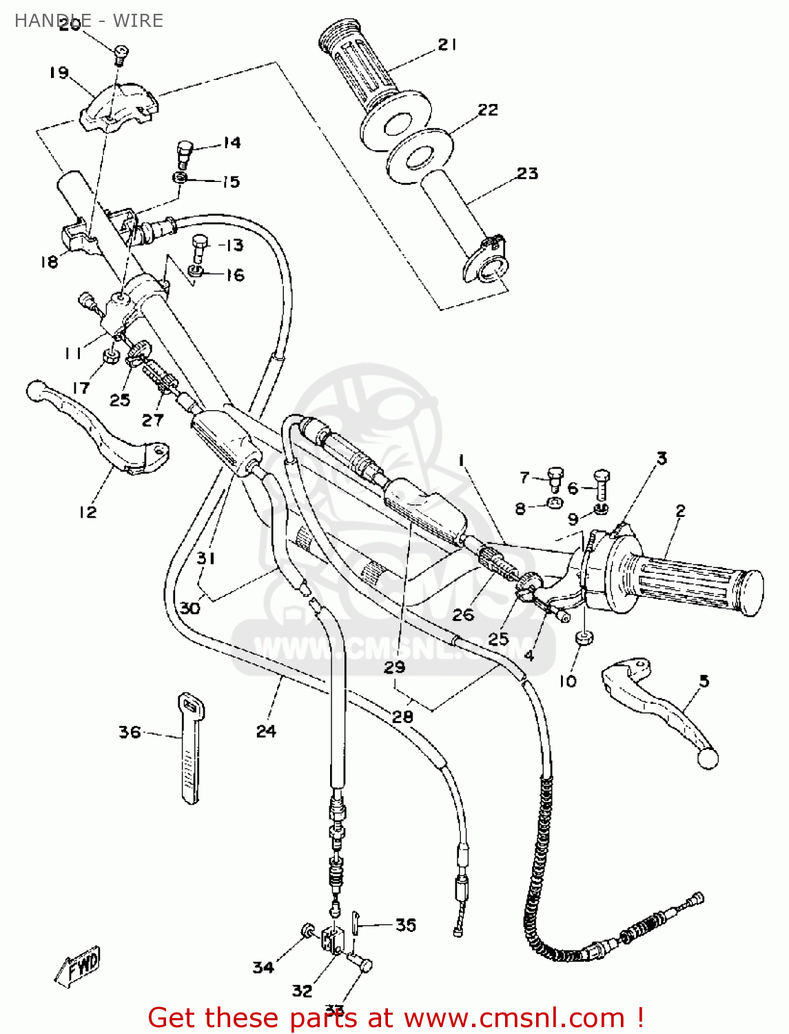 Yamaha It250 1979 Usa Canada Southafrica Handle - Wire - Buy Original 