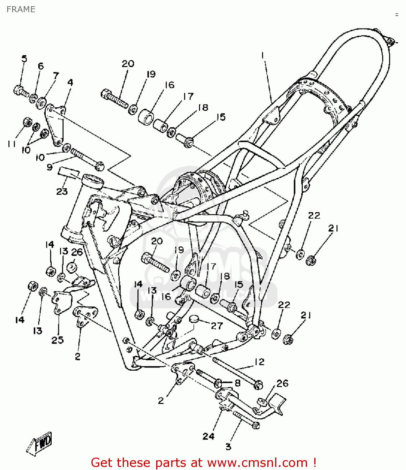 Yamaha IT250 1981 (B) USA FRAME - buy original FRAME spares online