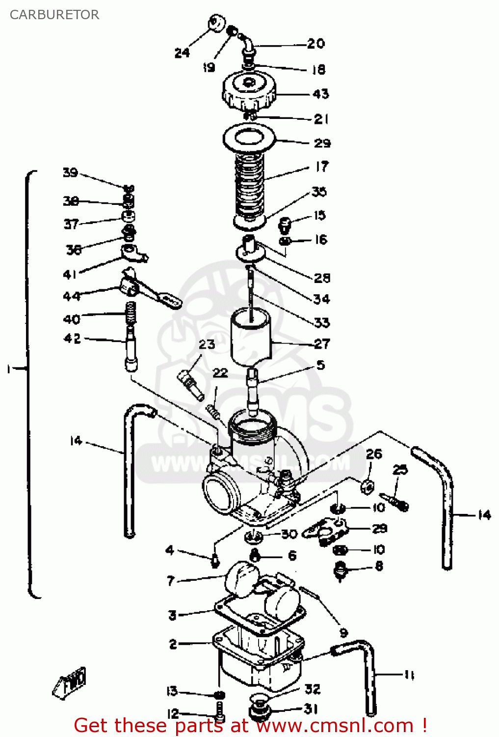 Yamaha IT250 1982 (C) USA CANADA CARBURETOR - buy original CARBURETOR ...