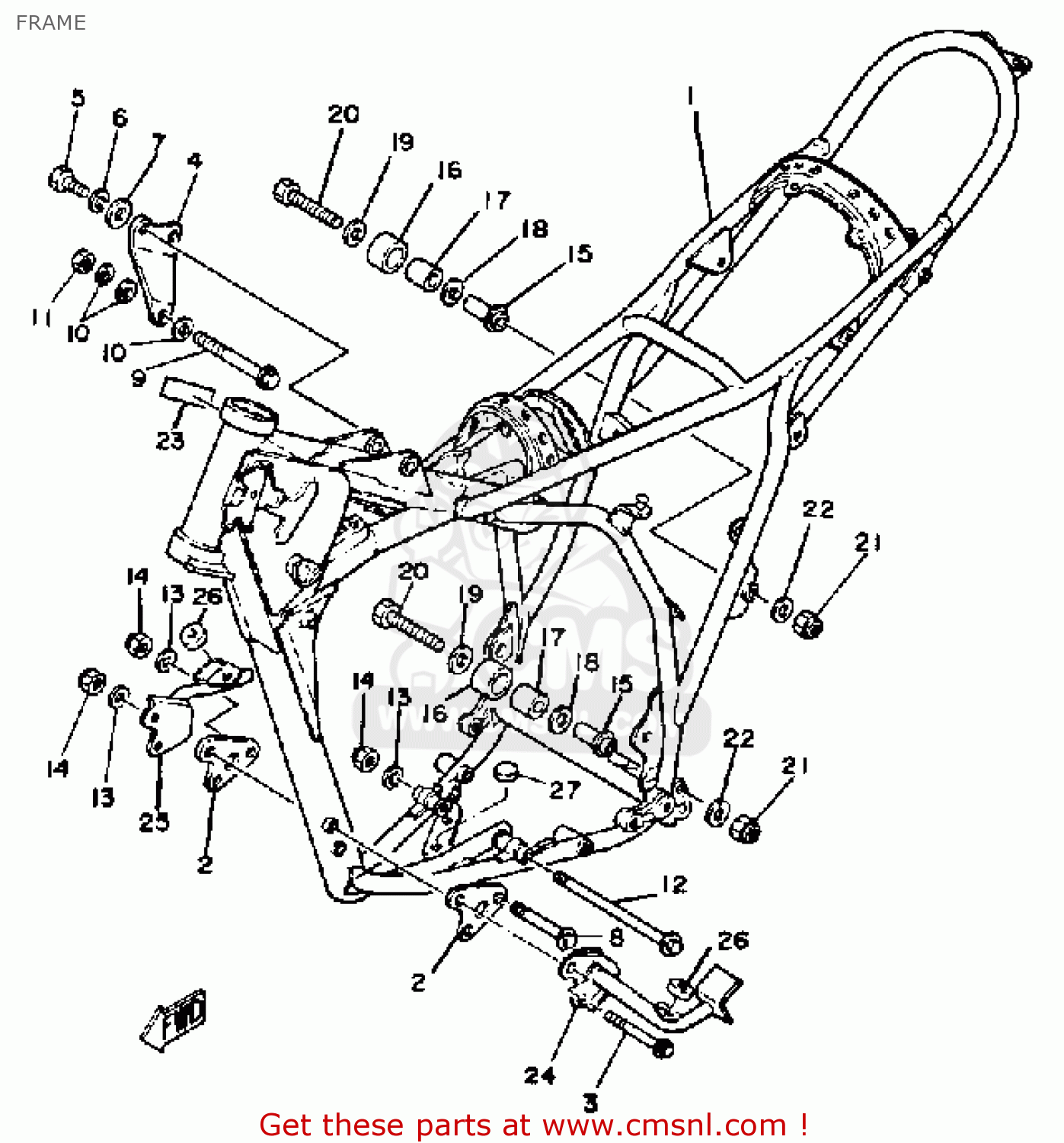 Yamaha IT250 1982 (C) USA CANADA FRAME - buy original FRAME spares online