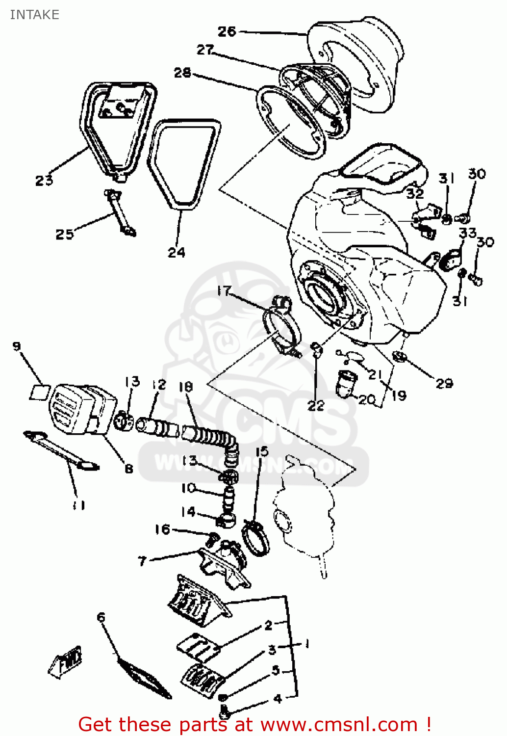 Yamaha IT250 1982 (C) USA CANADA INTAKE - buy original INTAKE spares online