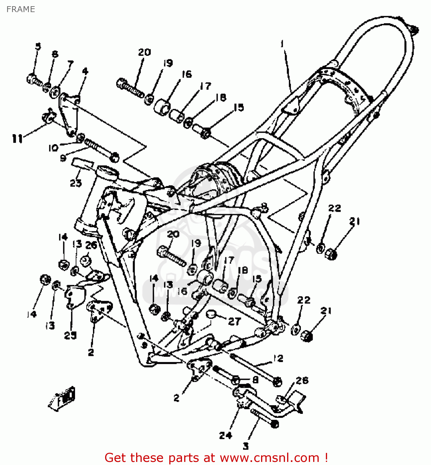 Yamaha IT465 1982 (C) USA FRAME - buy original FRAME spares online