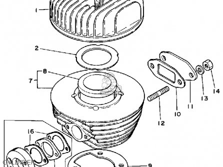 Yamaha KT100P (ENGINE) parts lists and schematics