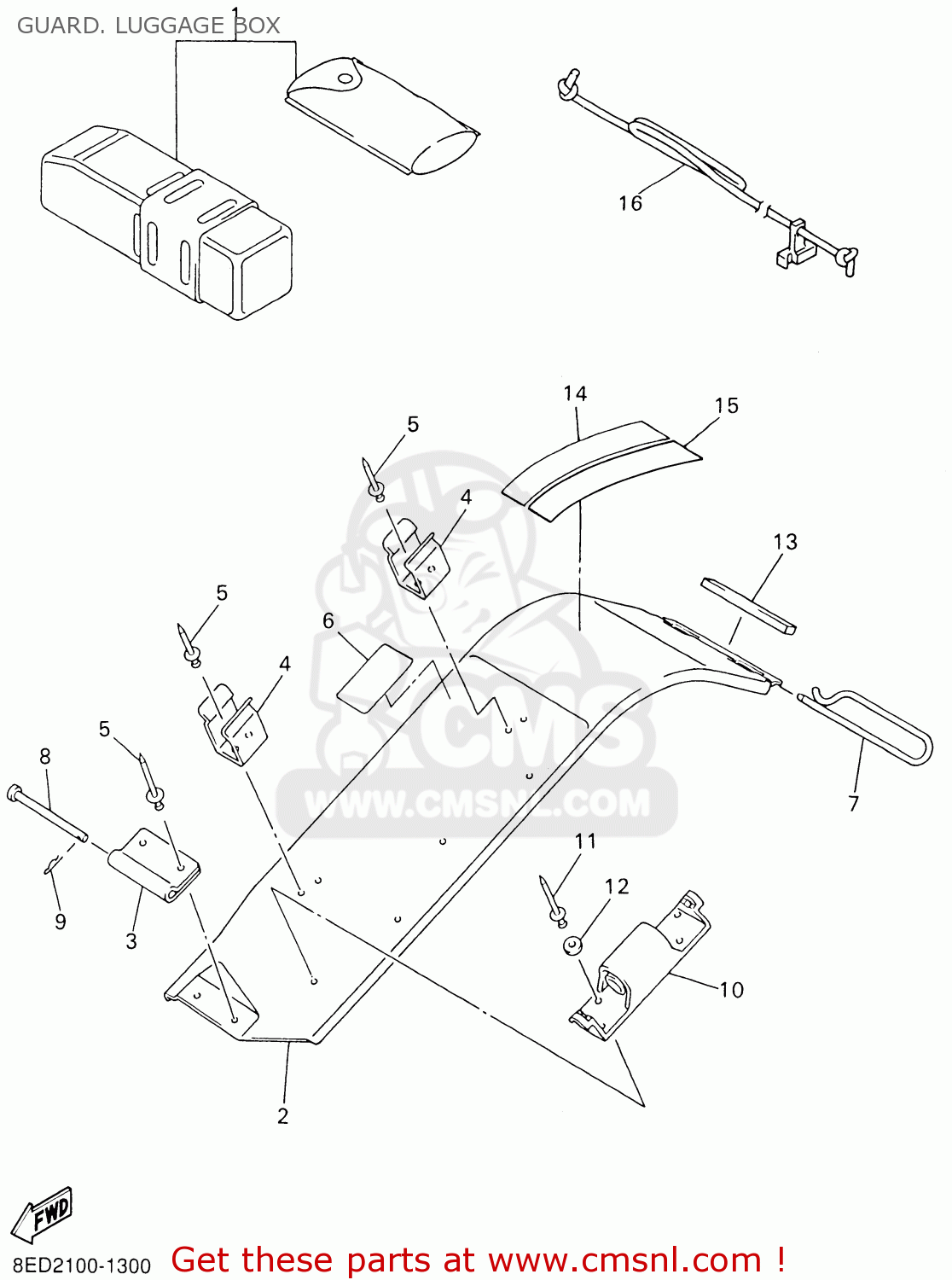 Yamaha MM600/700G 2002 GUARD. LUGGAGE BOX buy original GUARD. LUGGAGE
