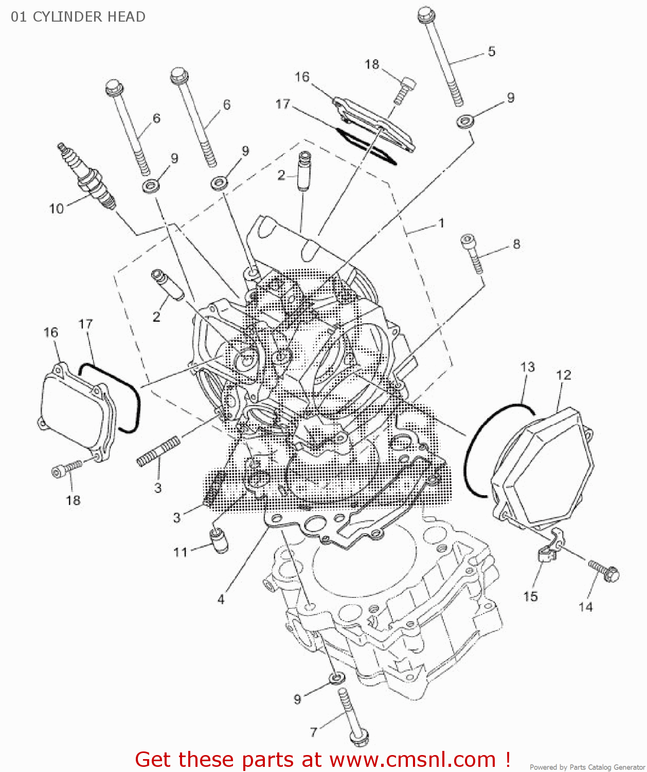 Yamaha MT03 2012 2BF1 EUROPE 1L2BF-300E1 01 CYLINDER HEAD - buy ...