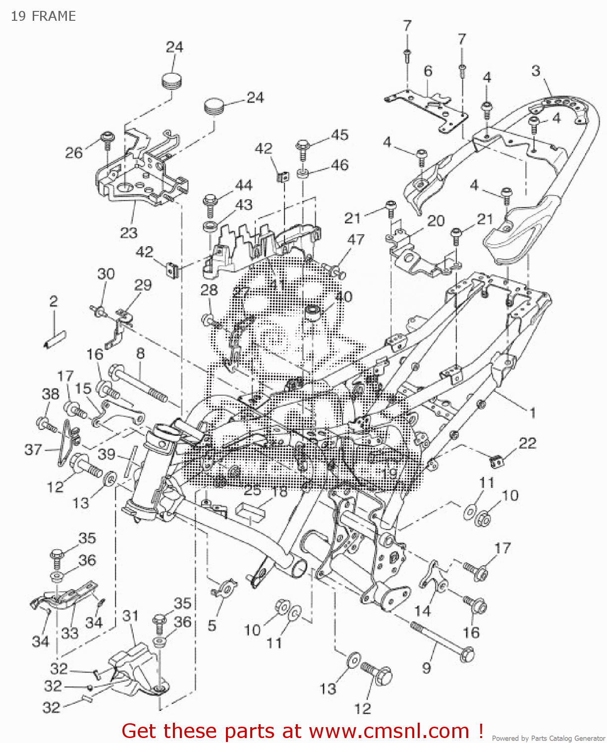 Yamaha Mtm690 U Xsr700 2018 B345 Europe 1rb34 300ew 19 Frame View Large Image