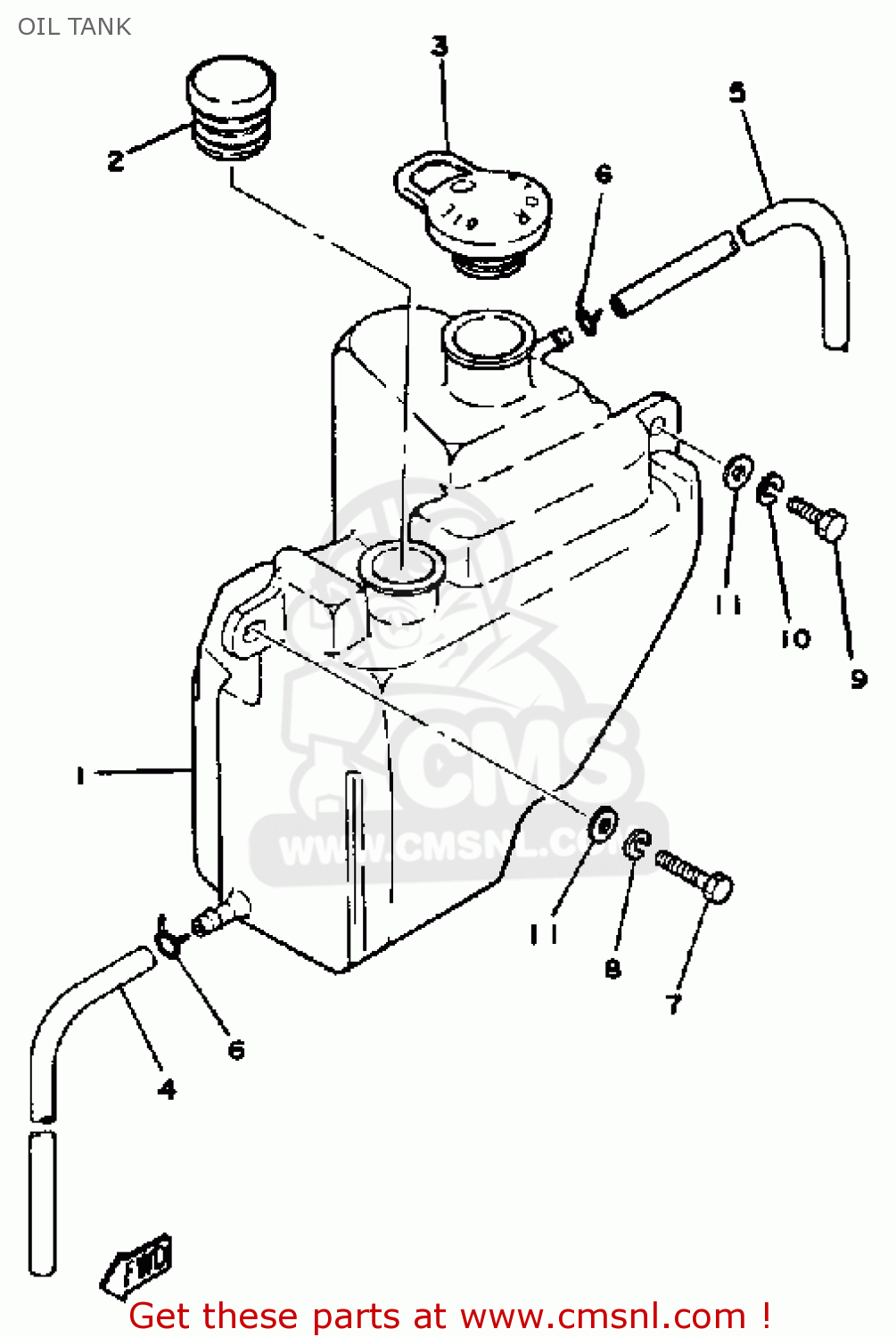 Yamaha Mx100 1981 B Usa Oil Tank Buy Original Oil Tank Spares Online