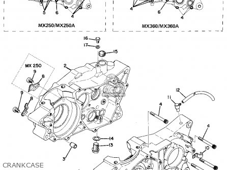 Yamaha MX360 1973 USA parts lists and schematics
