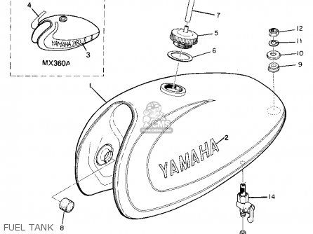 Yamaha MX360 1973 USA parts lists and schematics