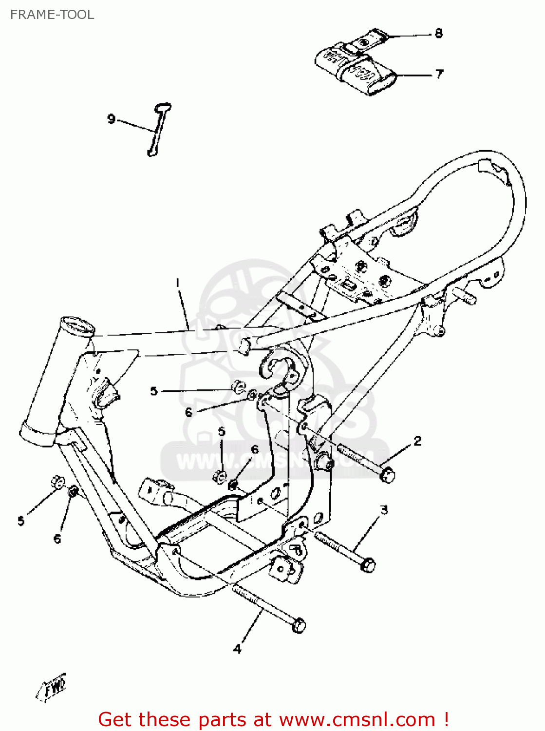 Yamaha MX80 1980 (A) USA FRAME-TOOL - buy original FRAME-TOOL spares online