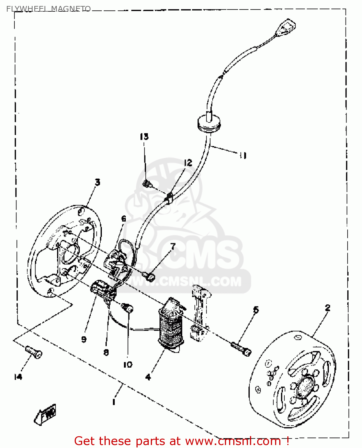 Yamaha MX80 1982 (C) USA FLYWHEEL MAGNETO - buy original FLYWHEEL ...