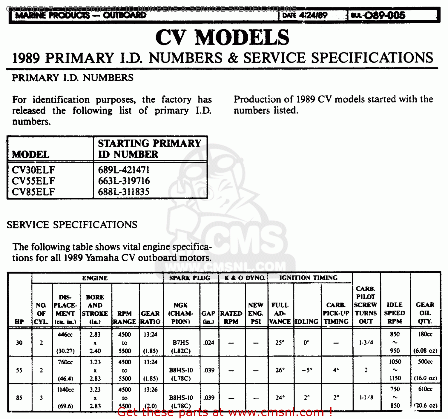 yamaha outboard motor serial number