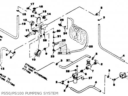 Yamaha PS50/PS100/B15/B24 MOTO-4 1987 parts lists and schematics