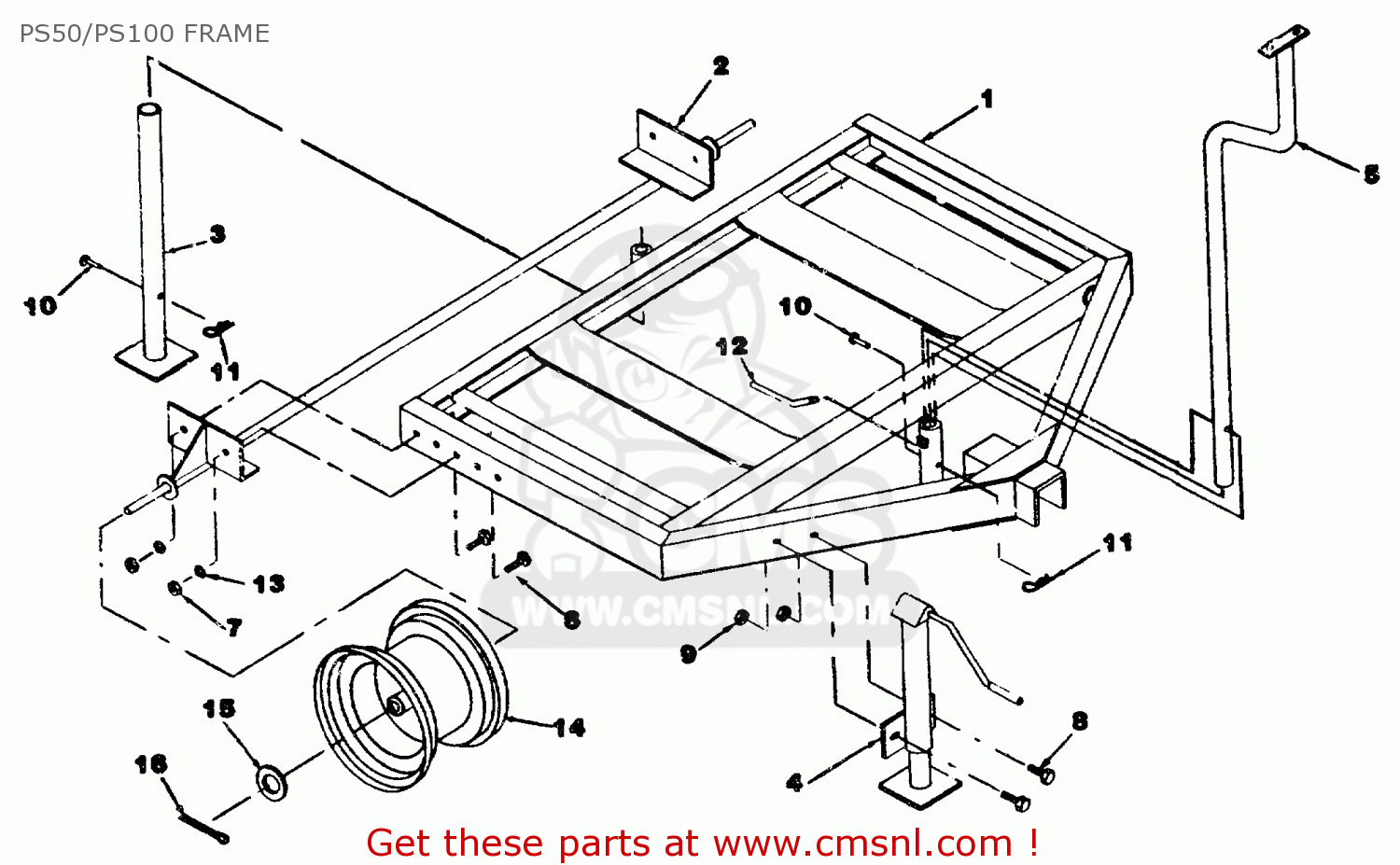 Yamaha PS50/PS100/B15/B24 MOTO-4 1987 parts lists and schematics